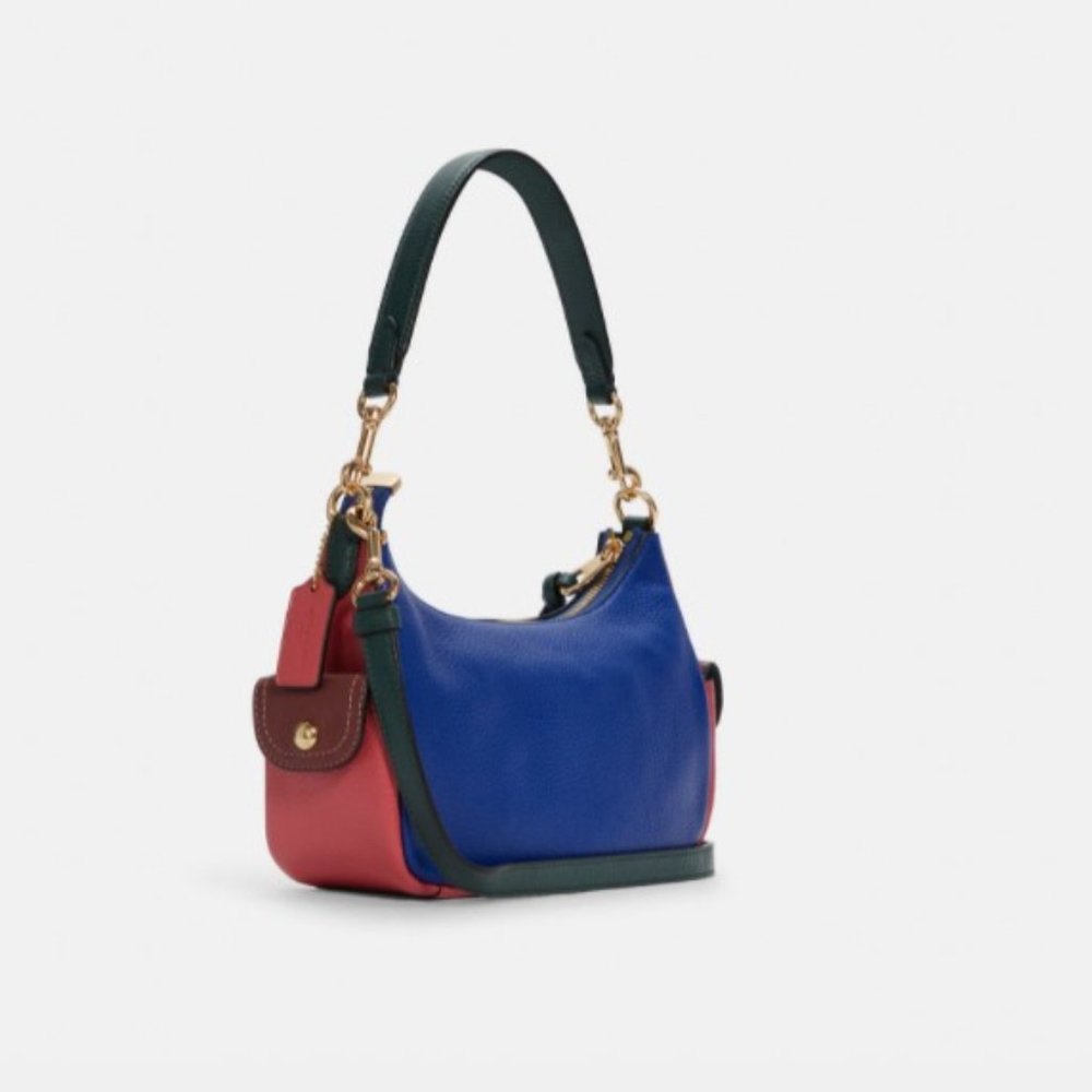 Coach Pennie Shoulder and Crossbody Bag 25 In Colorblock Multicolor NWT Purse - Picture 4 of 8
